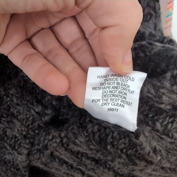 Romeo & Juliet Couture Sweater Mock Neck Pullover Chunky Knit Drop Sleeve M - Picture 6 of 11